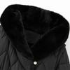 Sleeves Detachable Fashion Woman Parkas Winter Long Coats With Belt Hooded Thick Female Jackets