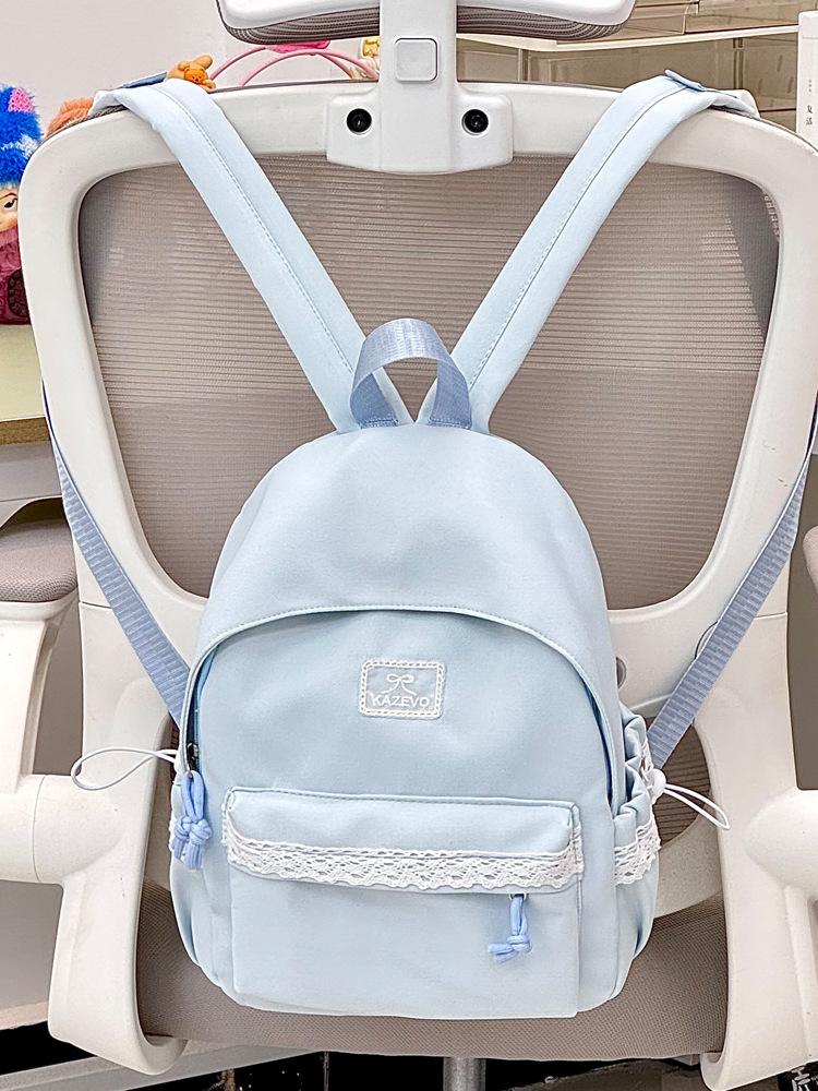 Schoolbag1011 junior high school girls lace large capacity high school backpack travel simple schoolbag lightweight backpack