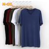 Sommer Modal Kurzarm T-Shirt Herren V-Ausschnitt Bottoming Shirt Große Größe Lose Einfarbig Sport Schlanke Herrenbekleidung