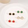 Korean Style 18K Gold-Plated Five-Petal Flower Earrings - Trendy, Light Luxury Stud Jewelry