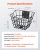 Front Bike Basket Electric Scooter Basket with Fixed Bracket Kids/Adult