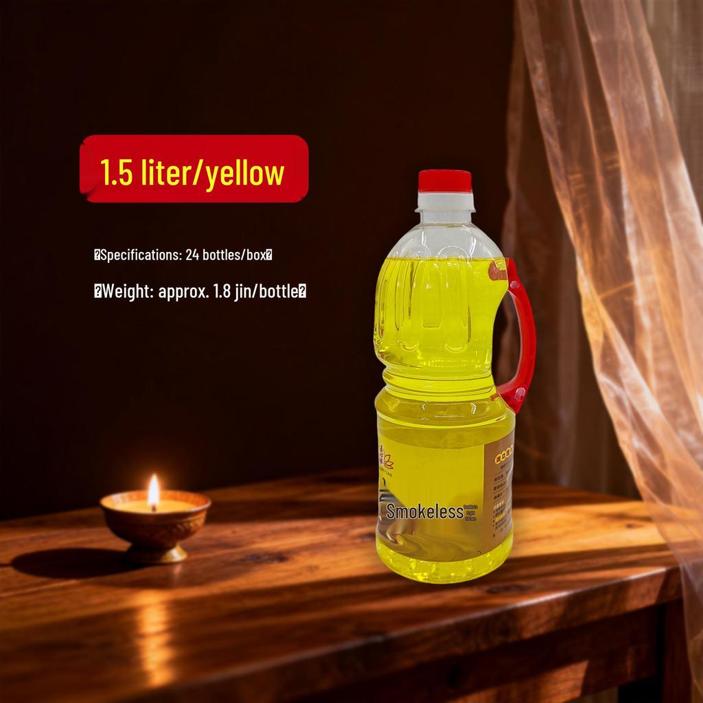 Vegetable Ghee Lamp Oil - Smokeless & Odorless, Ideal for Buddhist Offerings & Everlasting Lamps, Antifreeze Formula for Household Use