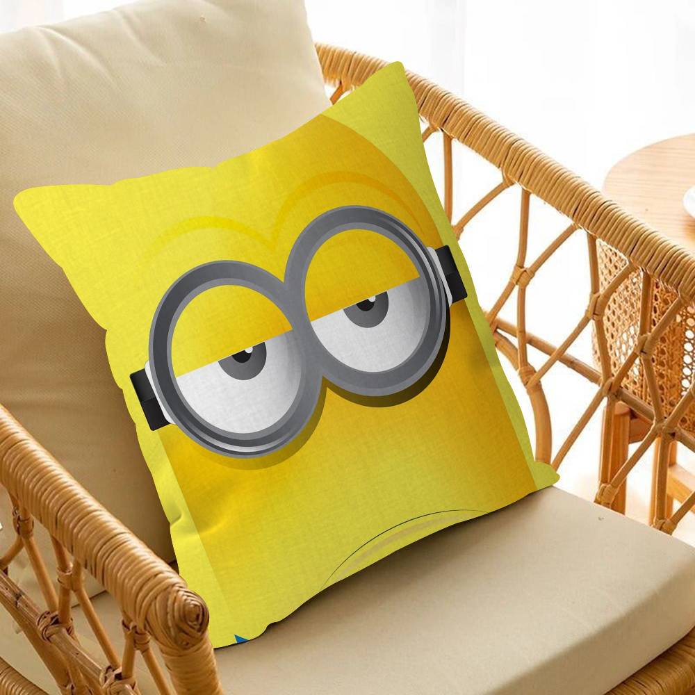 Cartoon M-Minions Cute Funny Pillow Cushion Cover Pillowcase Living Room Sofa Home Decor Customized