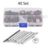 40 Set Snap Button Metal Iron Installation Tool Set Leather Clothing Jeans Accessory Portable