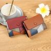 New PU Leather Short Wallet Small Zipper Card Holder Money Bag Women
