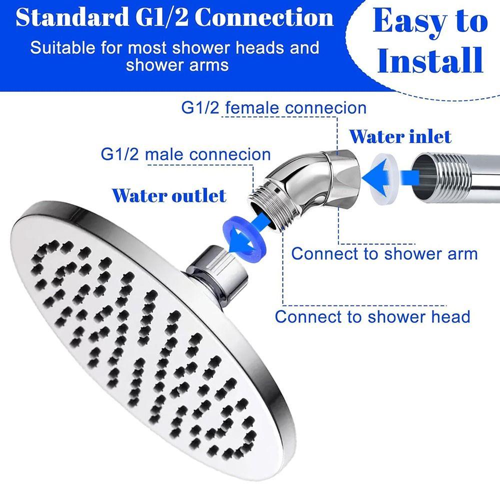 135 Degrees Shower Head Elbow Adapter Copper Adjust Bend Angle New Arm Angle Adapter