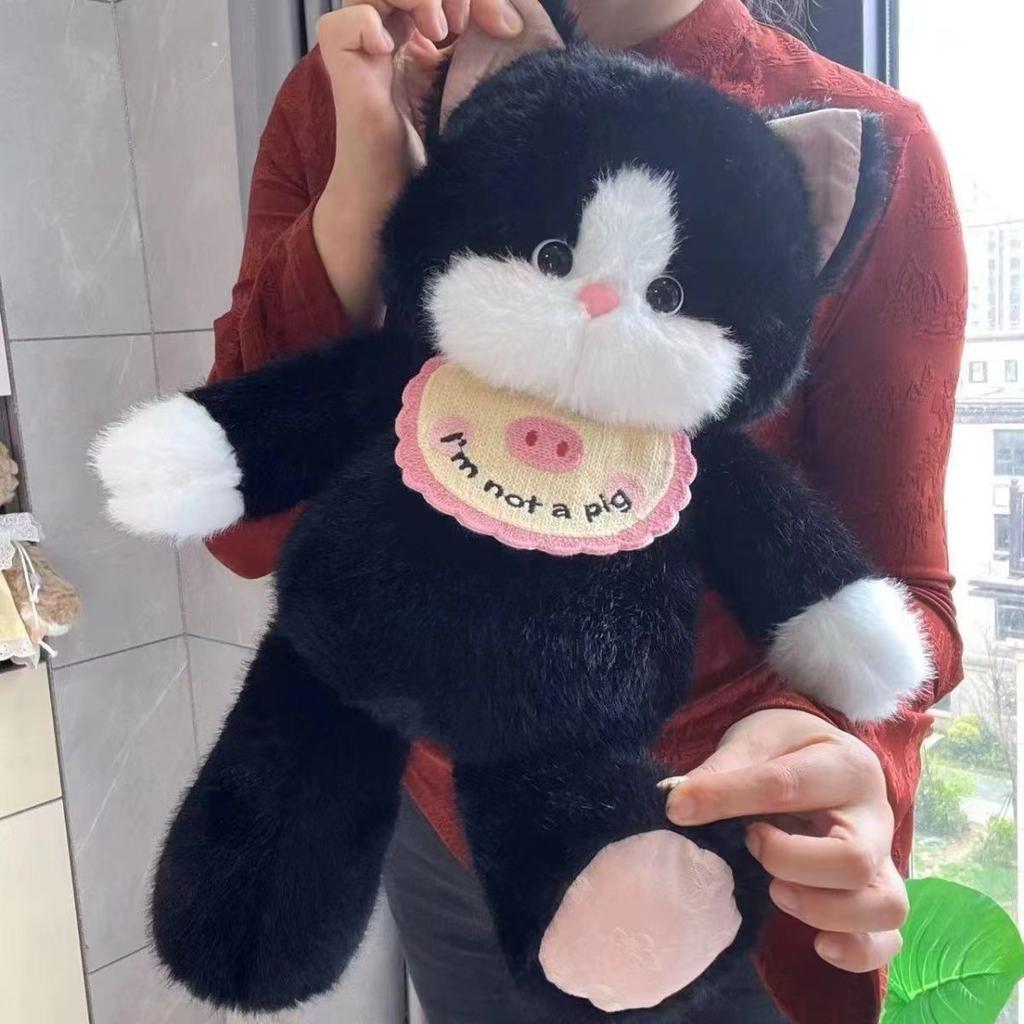 Non-Toxic 45Cm Imitation Mink Fur Cat Doll Cute Little Cat With Dress Plushies Plush Stuffed Animal Doll Children Valentine Day Children Gifts