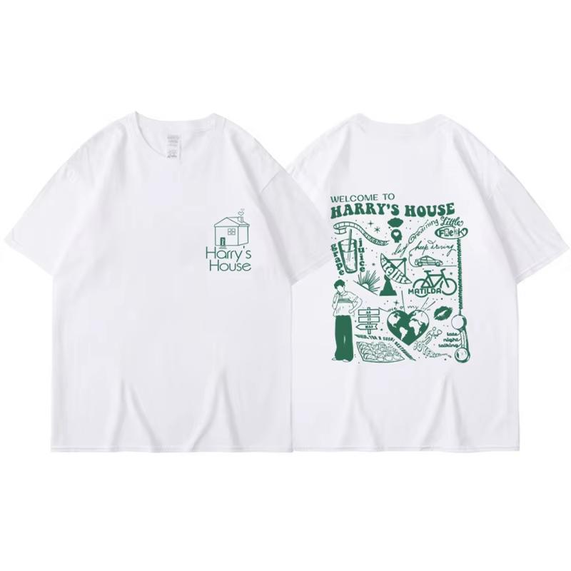 2026 Harrys House Love on Tour Tshirt Cotton Shirts Lovely Cartoon Print Tshirt Retro Mens Clothes Summer T Shirt
