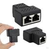 Y Adapter Splitter Network Connector Black