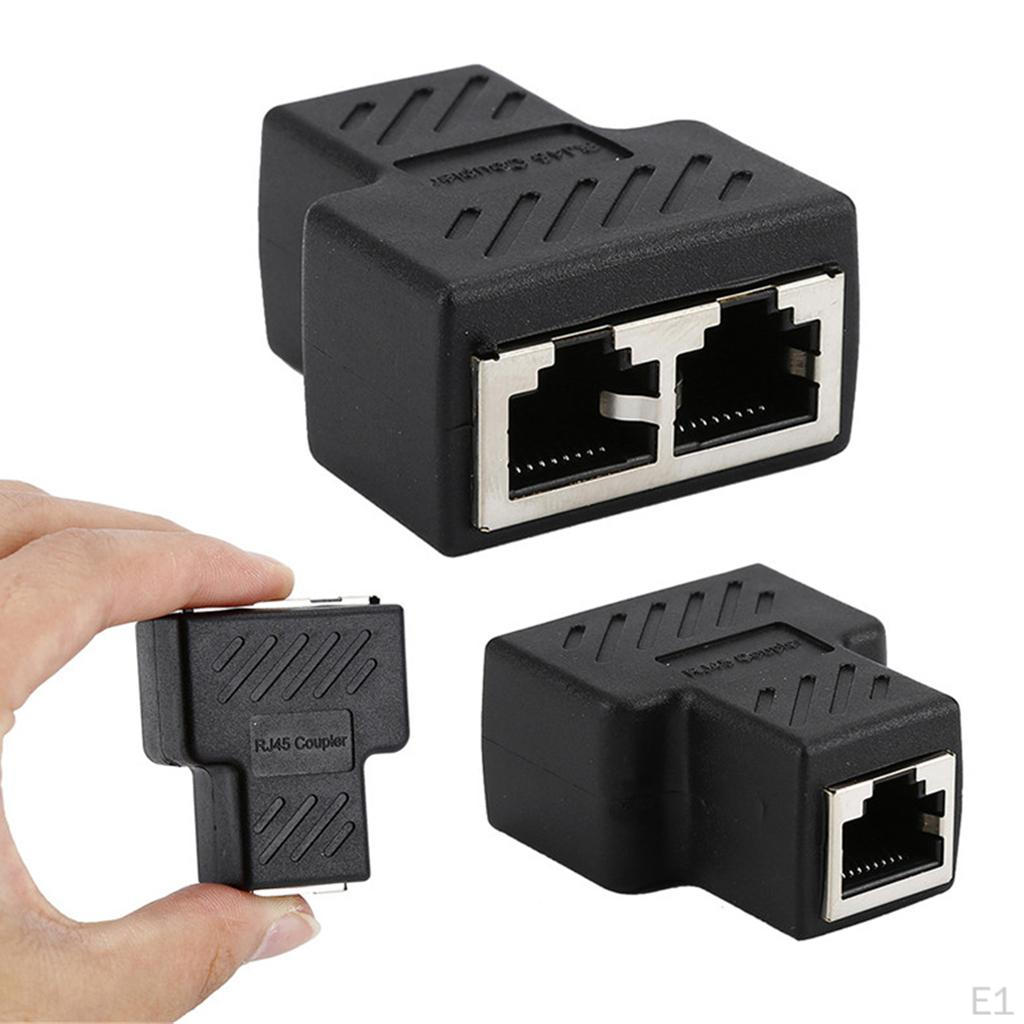 Y Adapter Splitter Network Connector Black
