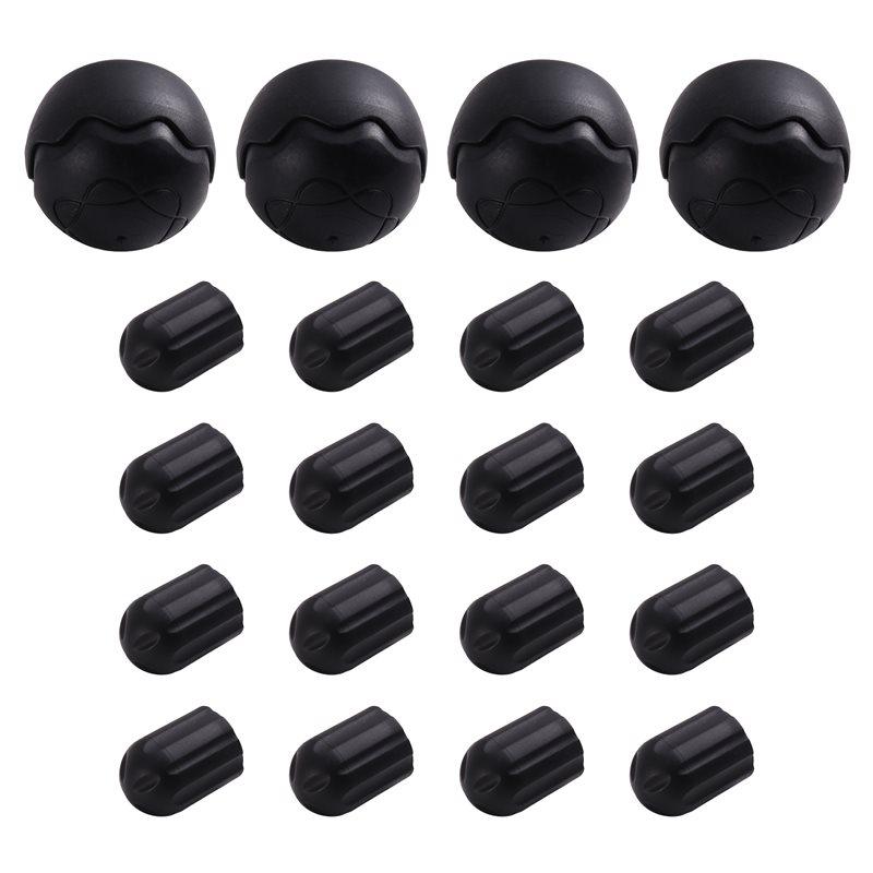 T02C!Piedini a Sfera in Gomma Stabilizzanti(4 pezzi) Per Sedia da Campeggio Helinox Sedia da Esterno Tappo Gamba Nero