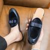 New Men's Suede Bowtie Patchwork Half Slippers Driving Shoes Male Casual Mules Moccasins Breathable Loafers Zapatos Hombre