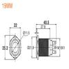Waterproof 19mm 12v Car Dash Metal Momentary Engine Push Button Led
