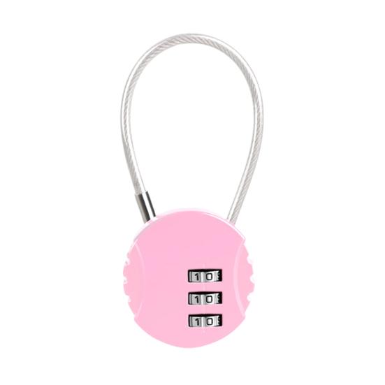 Password Lock, Wire Rope Flexible 3-Digit Combination Keyless Zinc Alloy Anti-Theft Lock for Helmets Car Baskets Luggage Wardrobes Travel Security