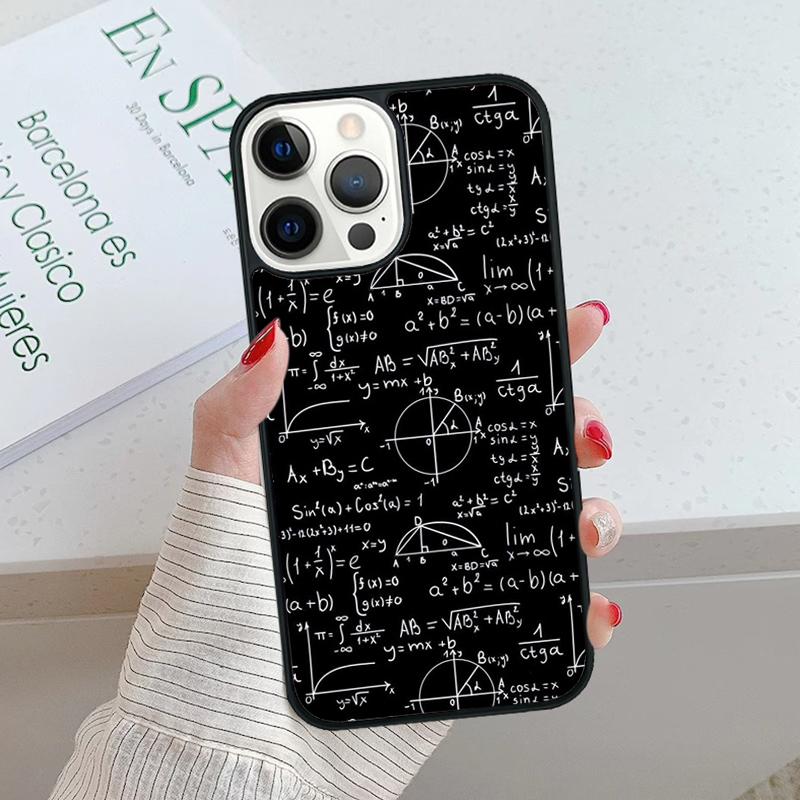Physics Math Formula Equation Phone Case cover For iPhone 17 Air 15 16 16e 14 13 12 11 Pro Max Coque For Apple PLUS fundas