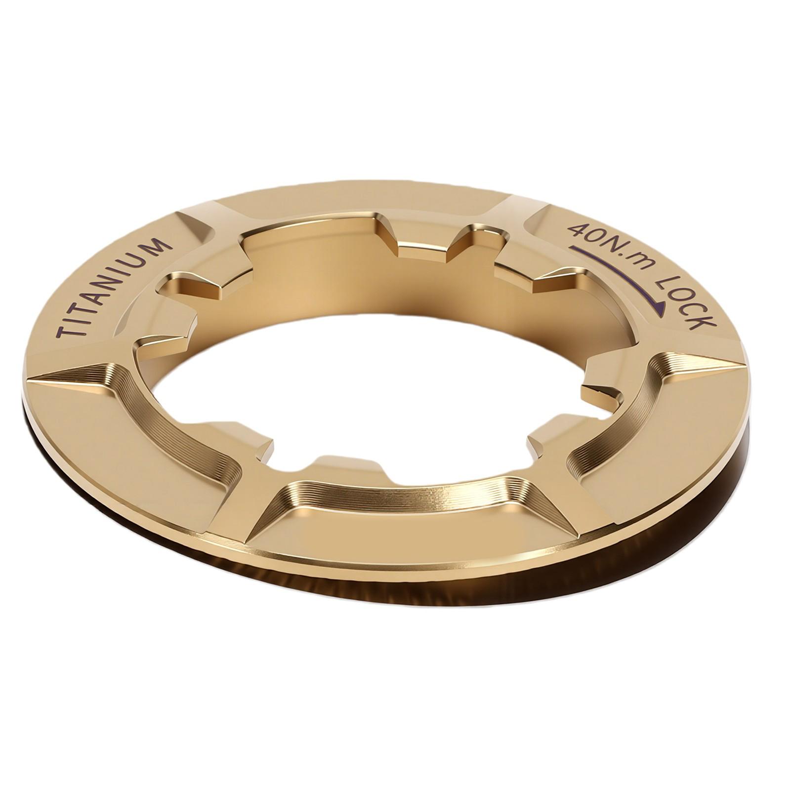 Couvre-Disque Center Lock pour Vélo Couvercle de Blocage Interne Lockring de Frein à Disque pour Vélo de Route Cyclisme Alliage Ti Doré or