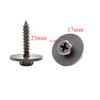 100Pcs Screws Metal Car Body Fender Bumper Retainer Clips Black Phosphate Finish