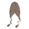 Women's 100% Pure Cashmere Beanie - Fashionable, Warm, Solid Color with Braided Lanyard & Ear Protection