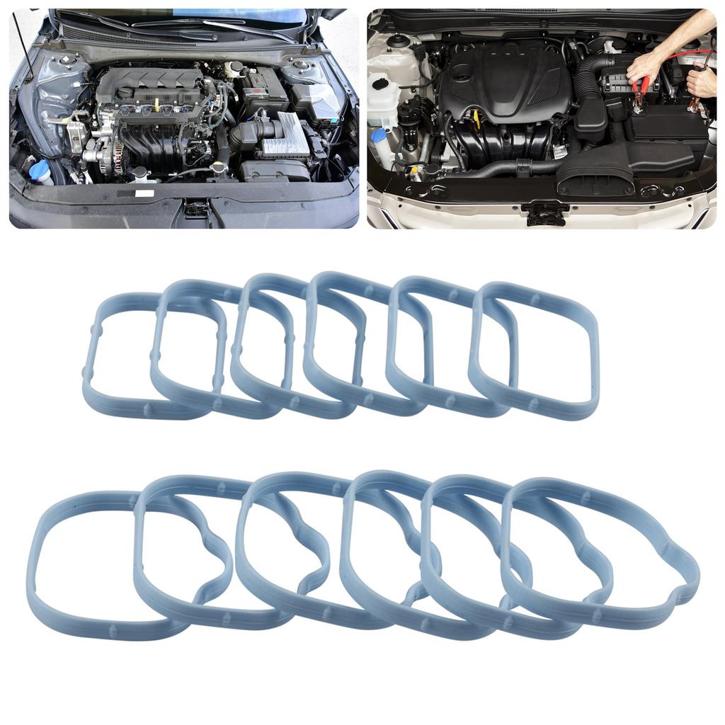 12pcs Professional Engine Intake Manifold Gasket Set Anticorrosion for MS97204 3.6L High Temperature Resistant Silicone
