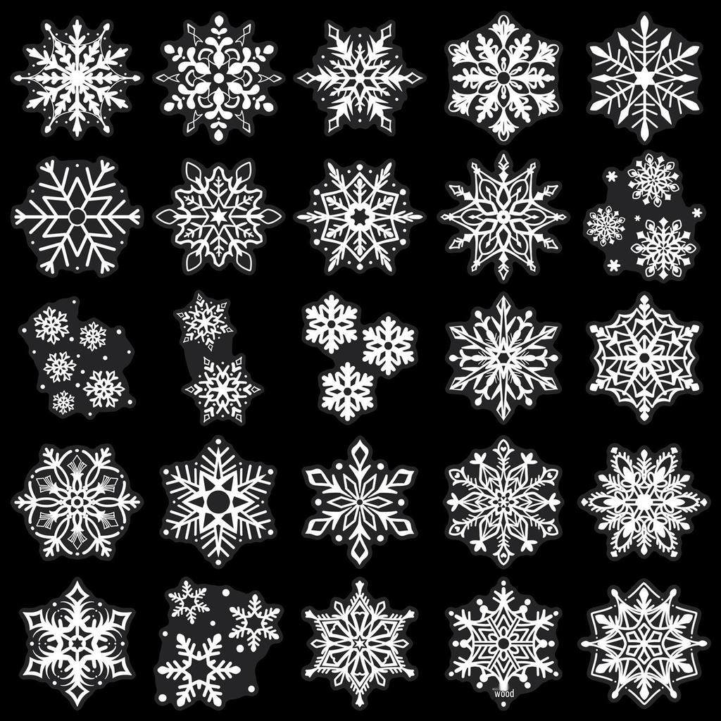 50 Unique Snowflake Personality Stickers for Creative and Fun Decoration