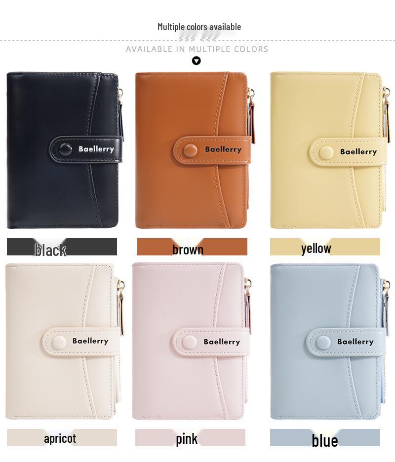 Women's Short Style Wallet: Large Capacity Multi-Card Holder & Coin Purse