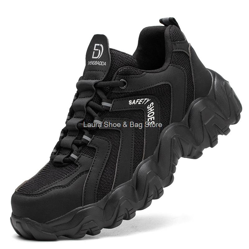 Fashion Platform Safety Shoes Men Women Steel Toe Sneaker Puncture Proof Work Safety Boots Man Construction Work Shoes Breathable 35-48