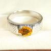 Citrine Oval Cut Gemstone With 925 Sterling Silver Ring For Men's #A950 JL375669219435