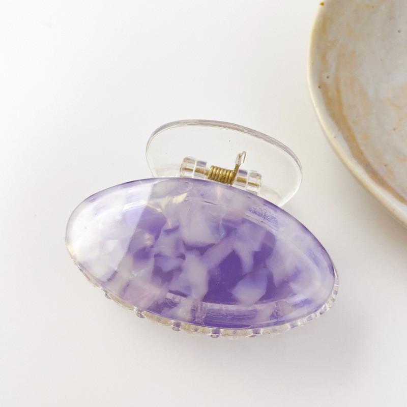 

Stylish Korean Acetate Hair Clip In Oval Geometric Design Vibrant Fresh Colors Fresh Purple