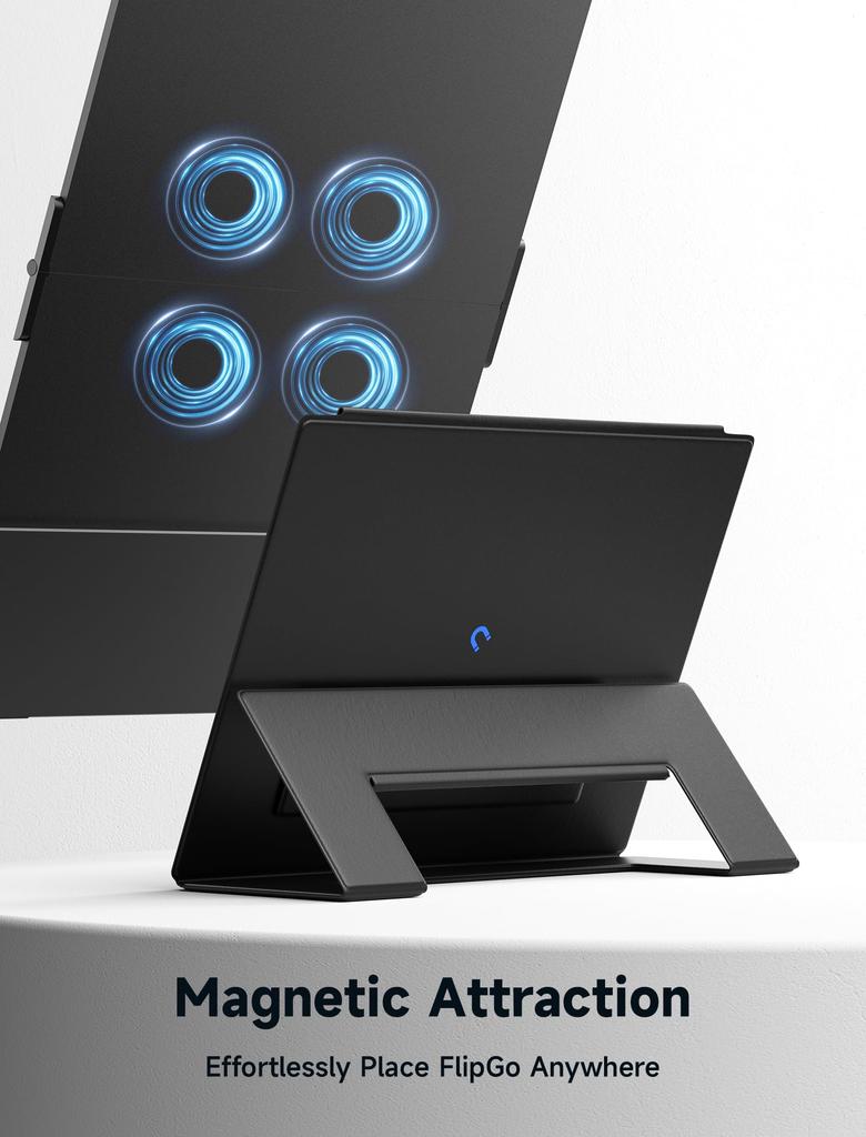 JSAUX FlipGo Pro Faux Leather Stand for Portable Compact and the Perfect Travel Companion for FlipGo Only Compatible with 13.5 ``Magnetic Monitor,