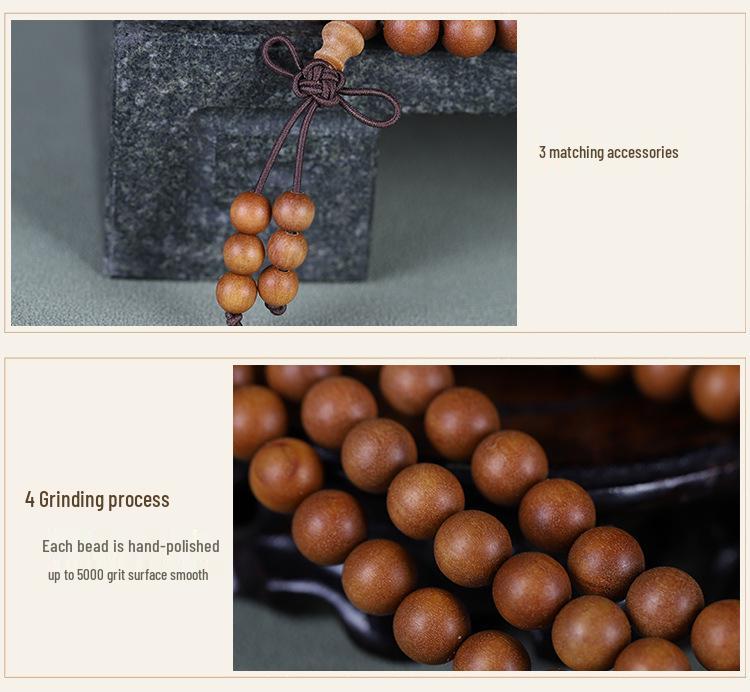 Barbie Sandalwood Bracelet 2.0: Men’s & Women’s 108-Bead Buddhist Prayer Beads, Couple Style Hand Jewelry.