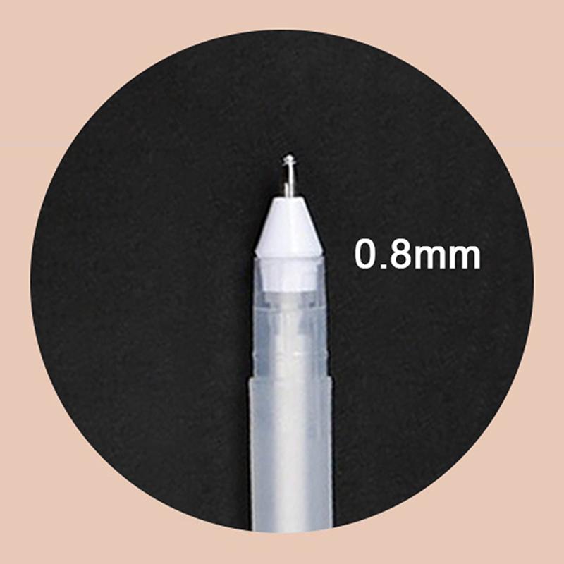 1/3Pcs 0.8Mm Oily White Marker Pen Graffiti Pens Waterproof Permanent Gel Pencil