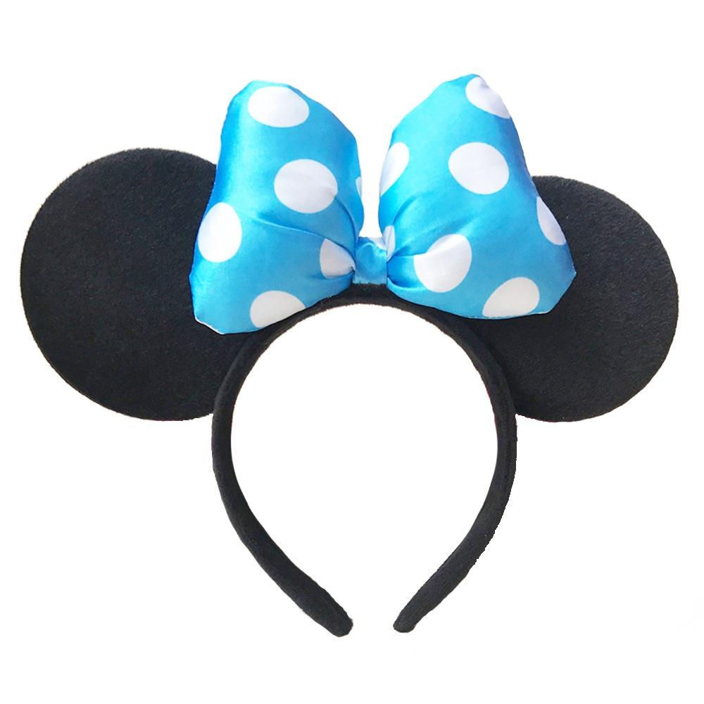 Handmade Cartoon Minnie Mickey Ear Headband Sparkly Animal Rabbit Hairpiece For Adults And Kids