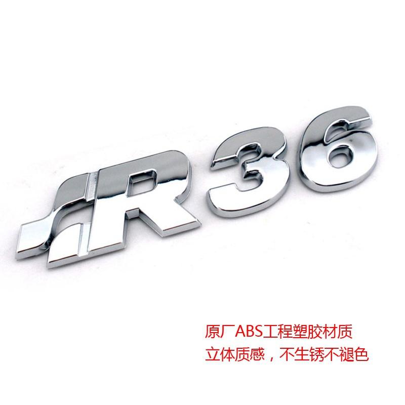 Plastic Chrome MK Golf R36 Logo Front Grill Rear Boot Tailgate Badge for GOLF R 3.6L V6 GTI TDI R36 Emblem