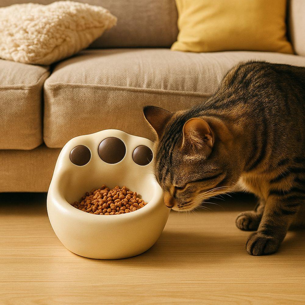 Non-slip Dog Food Bowl Anti Overturning Pet High Foot Bowl Ceramic Cat Bowl  Pet Eating