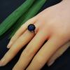 Simple Design Light Luxury Sapphire Jewelry Set Necklace Earrings Three-piece Set
