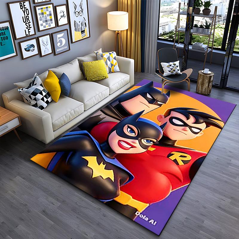 Elegant Nostalgic Cartoon Network Art Area Rug, Non-Slip Washable Throw Carpet for Living Room Bedroom Entryway Home - Art Decor