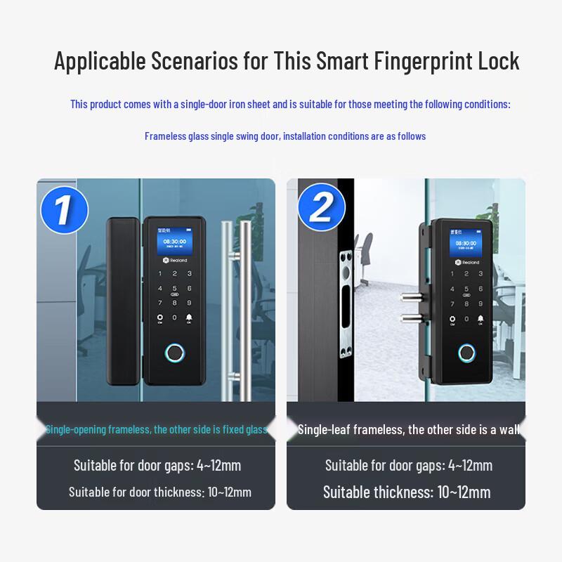 Realand ZD208D Smart Fingerprint Access Control Lock CN plug (adapter included)