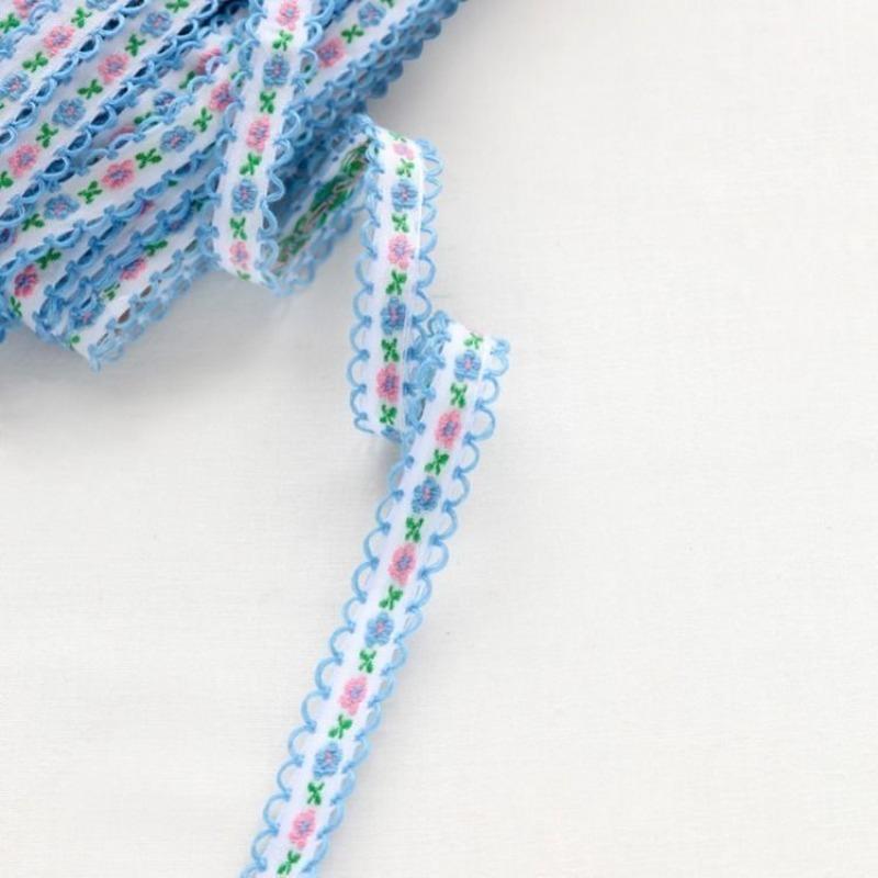 Lace Fabric Webbing Embroidery, Floral 1cm Handmade DIY Accessories Ribbon Clothing Decoration Jacquard Belt Length 3 Meters