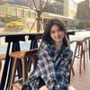 Plaid Shirt for Women In Spring and Summer Loose Lazy Style Design Retro Long-sleeved Shirt Cardigan Jacket