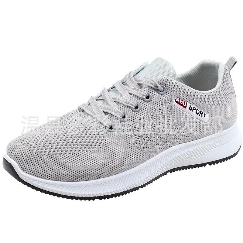 New mesh men's casual sports shoes soft sole lightweight fly-woven running shoes