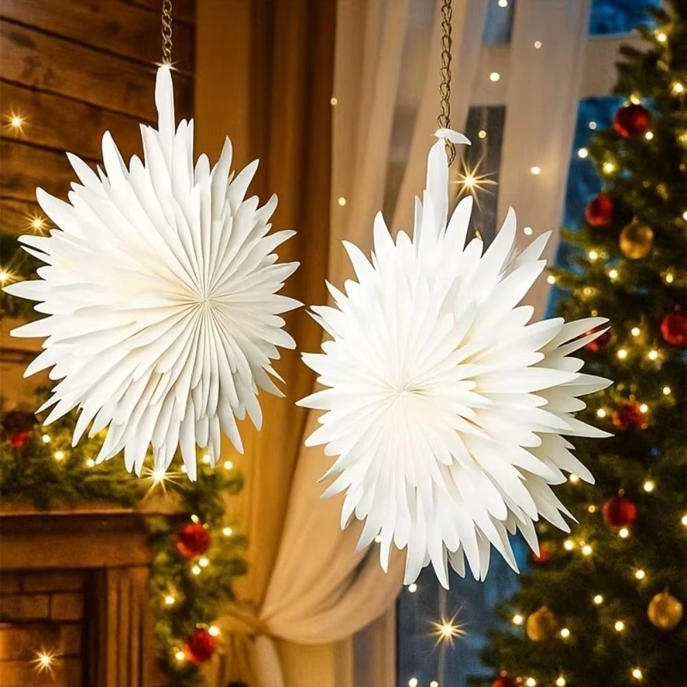Paper 3D Paper Snowflake Sparkling Lights Christmas Lantern Decorations Wedding Decoration