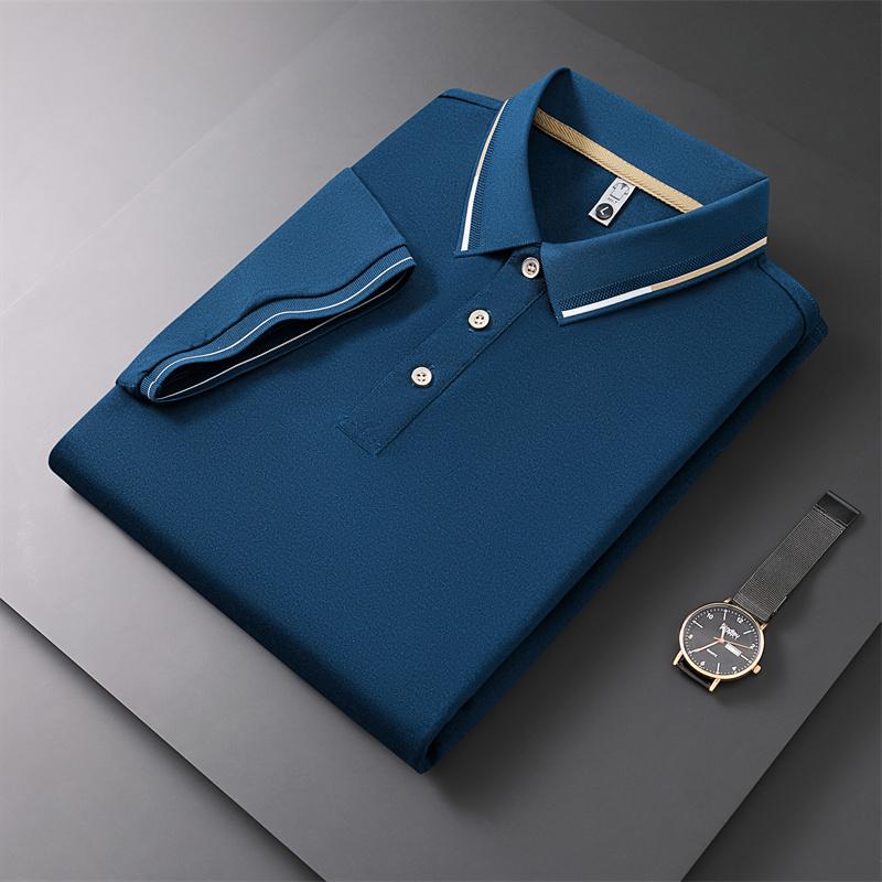 2026 Men s Summer Sports and Leisure Polo Short Sleeved Cotton T-shirt Breathable Fashion Top Boutique M