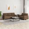 Vidaxl 2-Cz. Relaxation Set With Cushions, Brown, Fabric