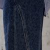 Maxza Cubic Leopard Wide Dark Blue Denim Pants Ze03ql003na