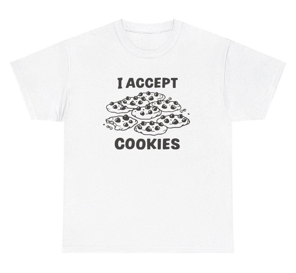 I Accept Cookies T Shirt Funny Computer Engineer Major Joke Gag Gift Tee