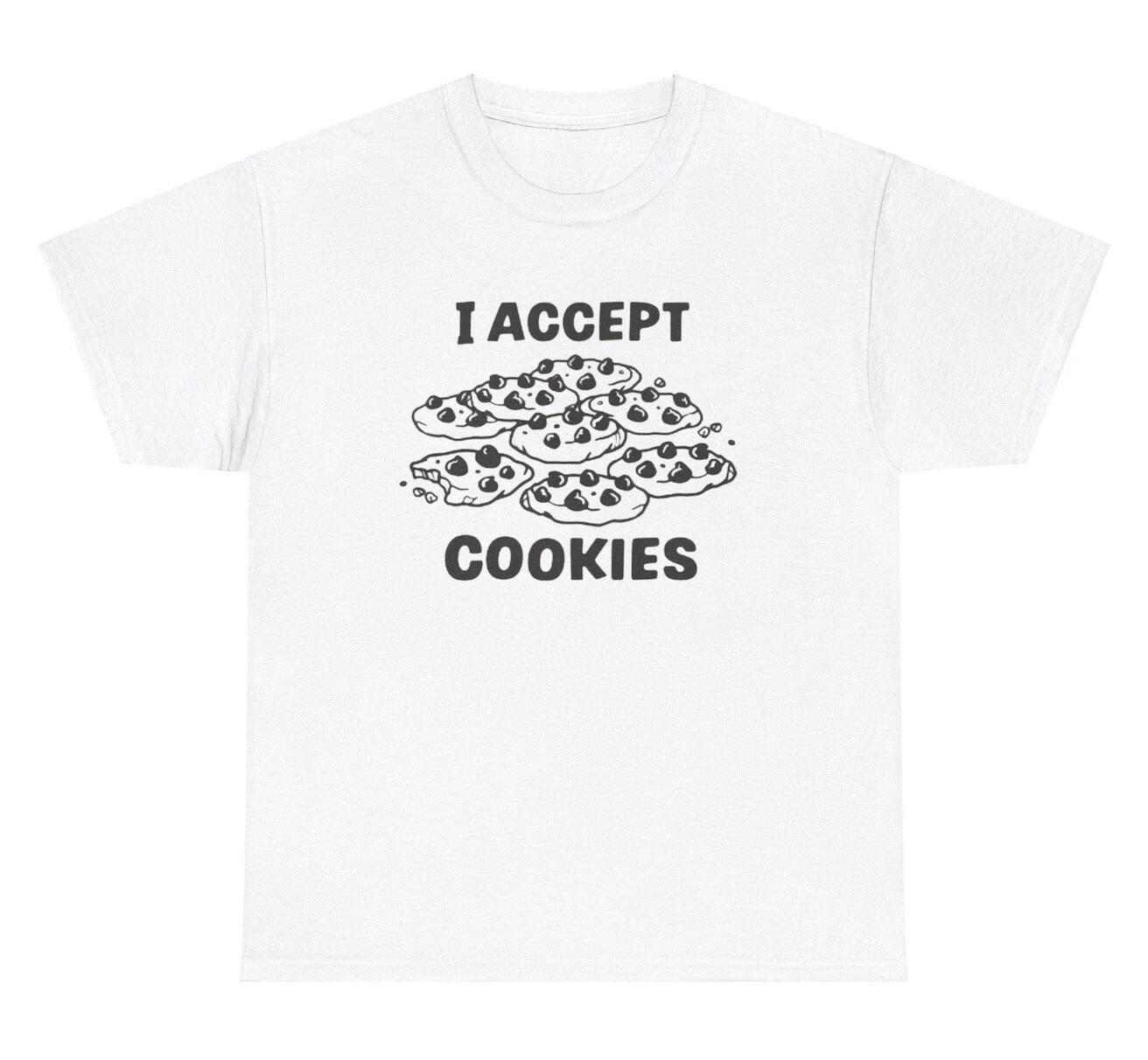 I Accept Cookies T Shirt Funny Computer Engineer Major Joke Gag Gift Tee XL