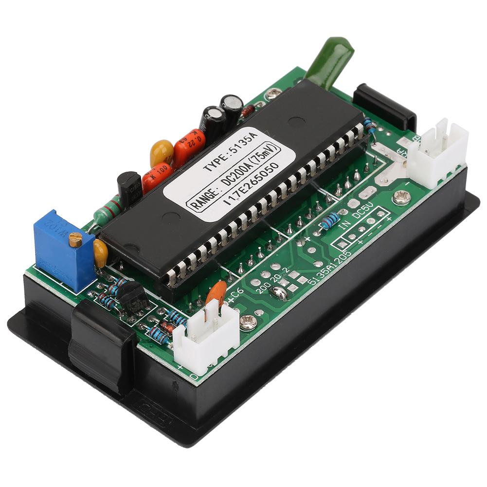 5135A DC5V 3 1/2 Ziffern Rotes LED Digital Panelmeter DC Amperemeter (DC200A (75mV))