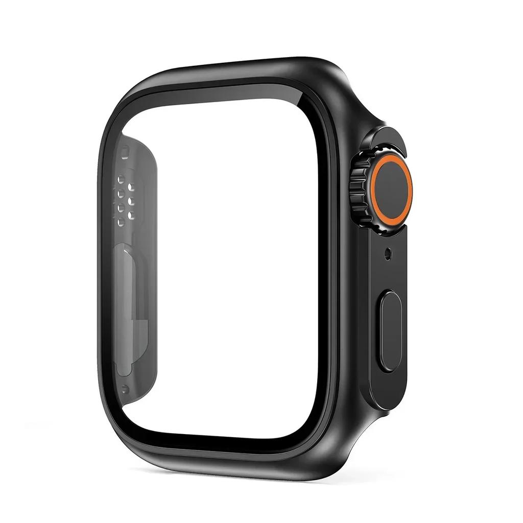 Glas + Hülle für Apple Watch S10 42 mm 46 mm Displayschutzfolie/Schutzhülle mit integriertem Ultra Bumper Case für iWatch Series 10 987654SE