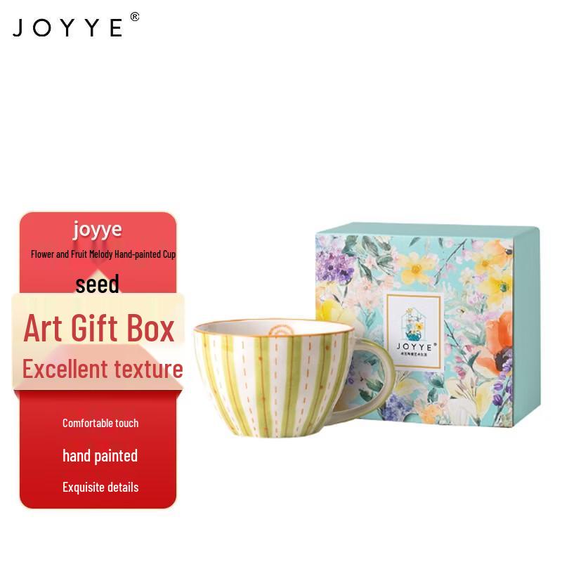 JOYYE Floral & Fruity Hand-painted Ceramic Mug