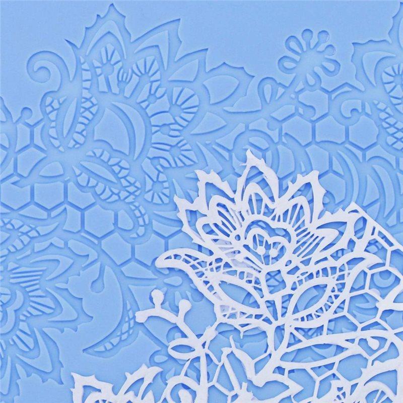 J1UL1N Silicone For Cake Decorating Mold Set, 5Pcs Food Grade Fondant Lace Molds Nonstick Flower Pattern Mat